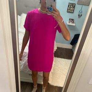 Olivaceous Hot Pink Chiffon Dress